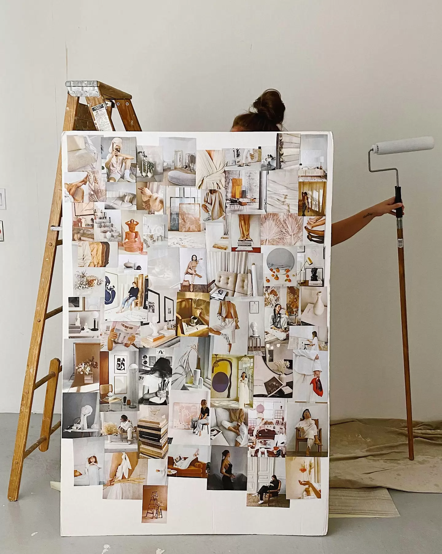 ideas para decorar con fotos, panel de fotos pineadas